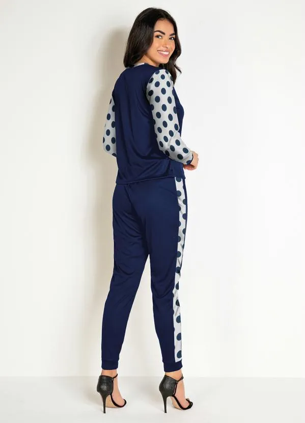 Moda Pop - Conjunto Azul com Blusa e Calça 2