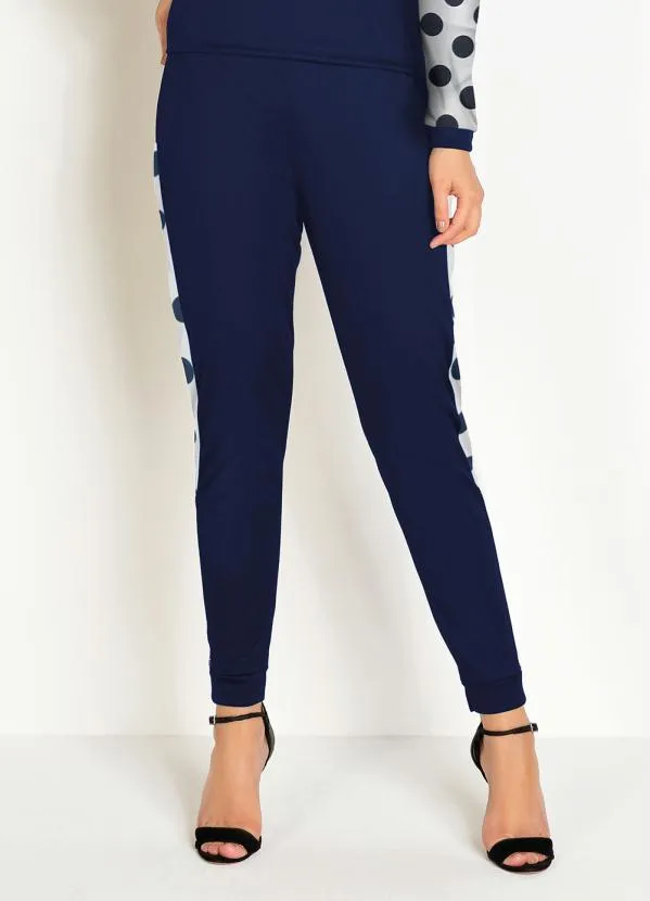 Moda Pop - Conjunto Azul com Blusa e Calça 5