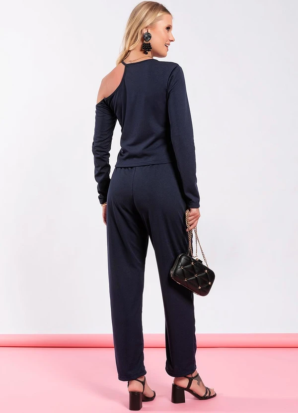 Moda Pop - Conjunto Azul Marinho em Malha 2