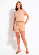 Conjunto Bege em Moletinho de Viscose