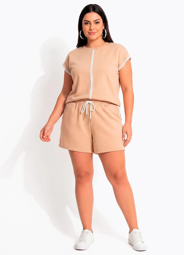 Quintess - Conjunto Bege em Moletinho de Viscose 6