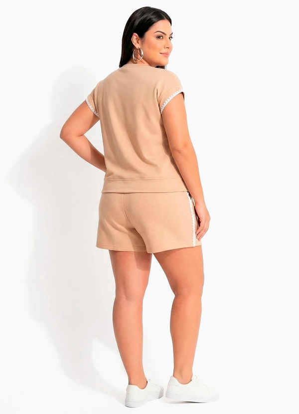 Quintess - Conjunto Bege em Moletinho de Viscose 7