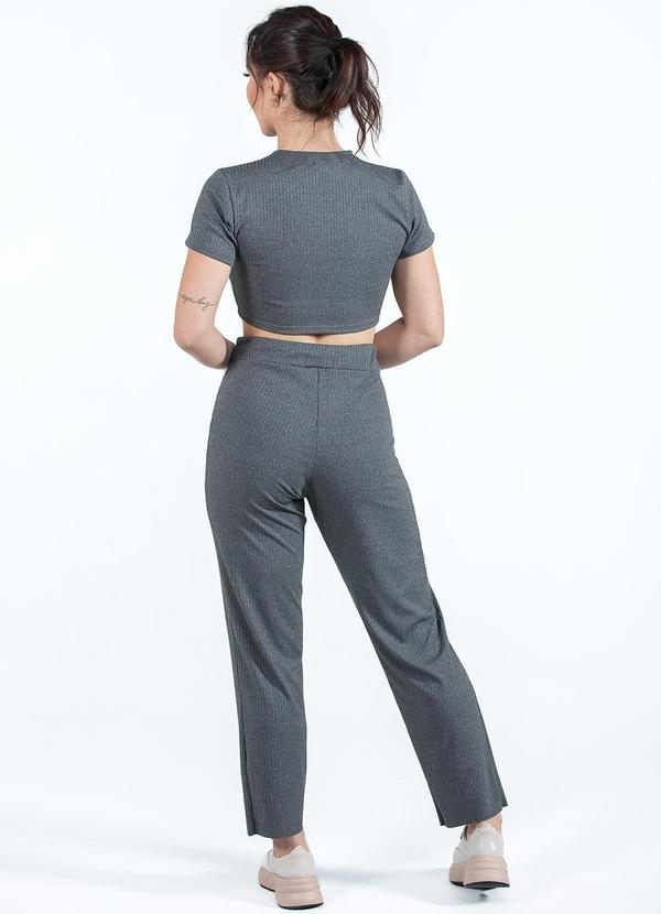 Misiss - Conjunto Bernadete Cropped Calça Cinza 2