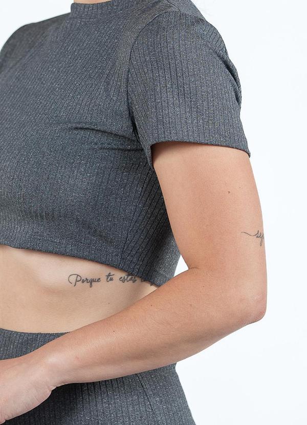 Misiss - Conjunto Bernadete Cropped Calça Cinza 3