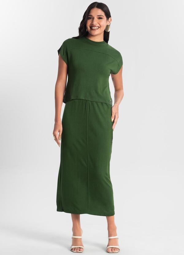 Rovitex - Conjunto Blusa com Saia Verde 3