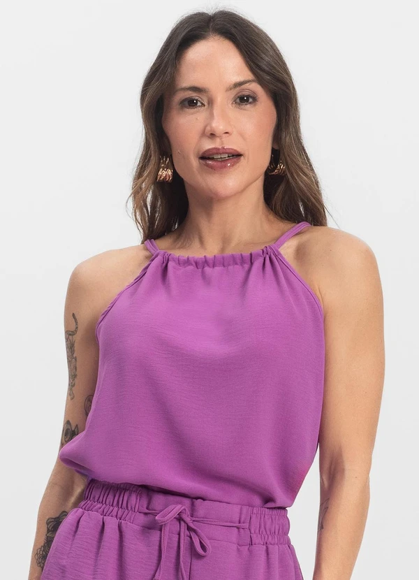 Infinita Cor - Conjunto Blusa com Shorts Roxo 4