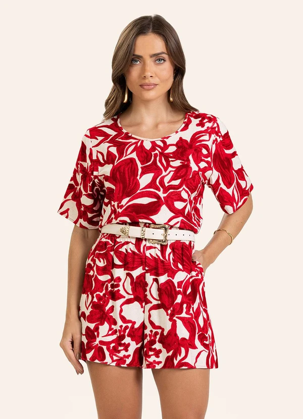 Endless - Conjunto Blusa com Shorts Vermelho