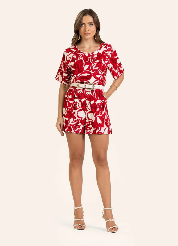 Endless - Conjunto Blusa com Shorts Vermelho 3