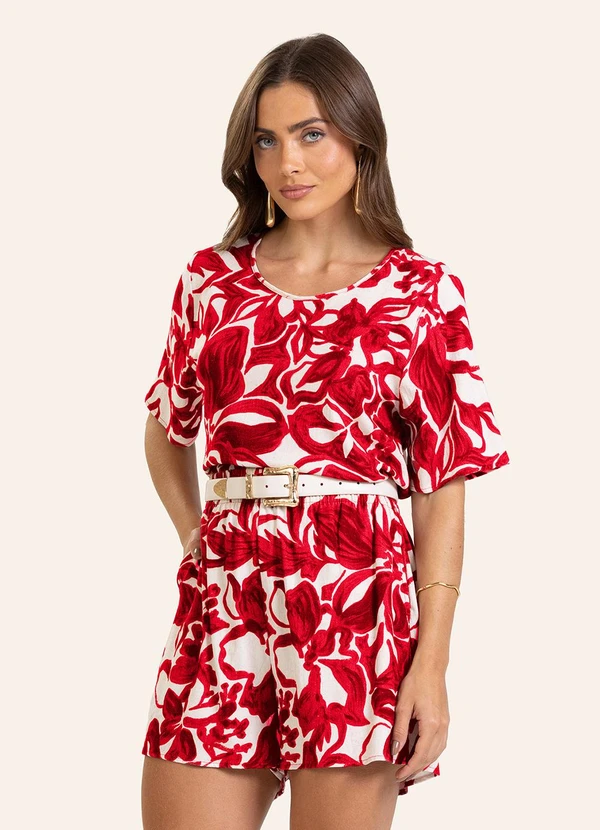 Endless - Conjunto Blusa com Shorts Vermelho 4