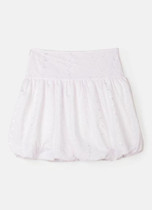 Choyee - Conjunto Blusa de Alças e Saia Balonê Branco 8