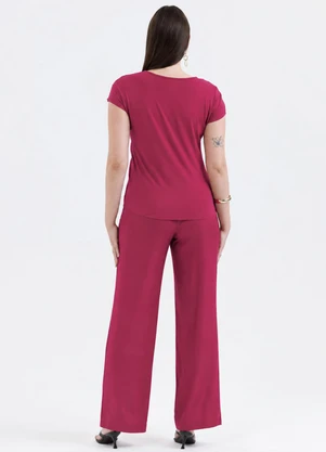 Habana - Conjunto Blusa e Calça em Viscose Pink - HABANA