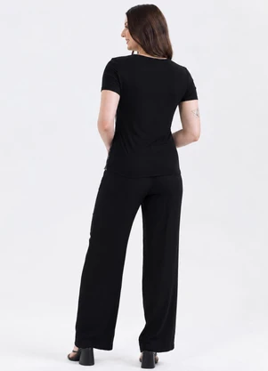 Habana - Conjunto Blusa e Calça em Viscose Preto - HABANA