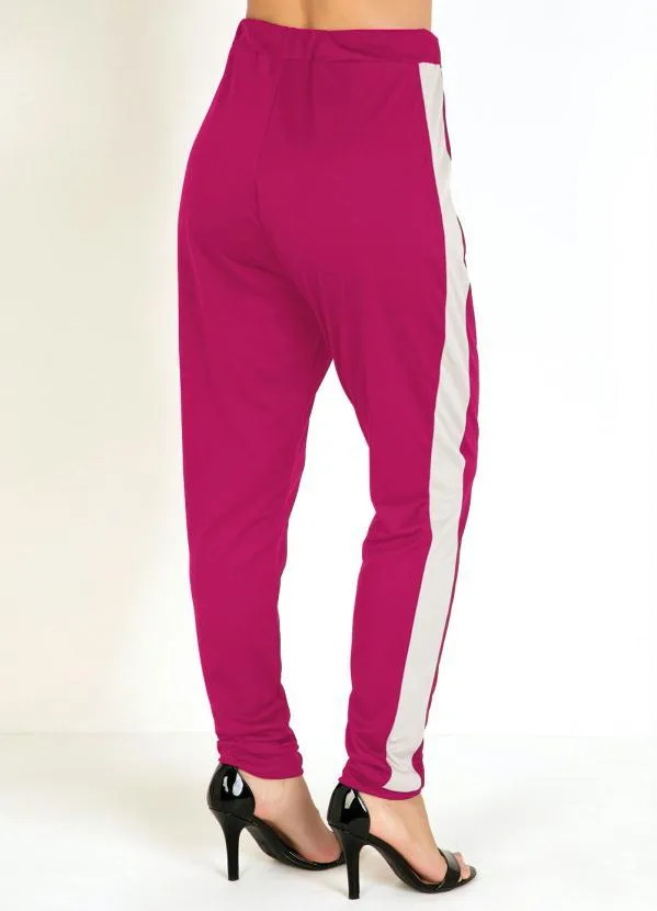 Moda Pop - Conjunto Blusa e Calça Pink e Off White 6