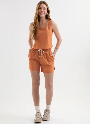 Cativa - Conjunto Blusa e Short em Tecido Texturizado Lara - CATIVA