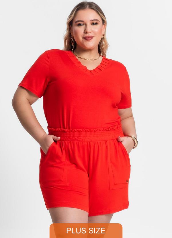 Secret Glam - Conjunto Blusa e Short Viscotorcion Laranja 1