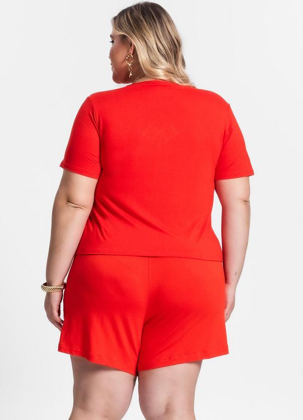 Secret Glam - Conjunto Blusa e Short Viscotorcion Laranja 2