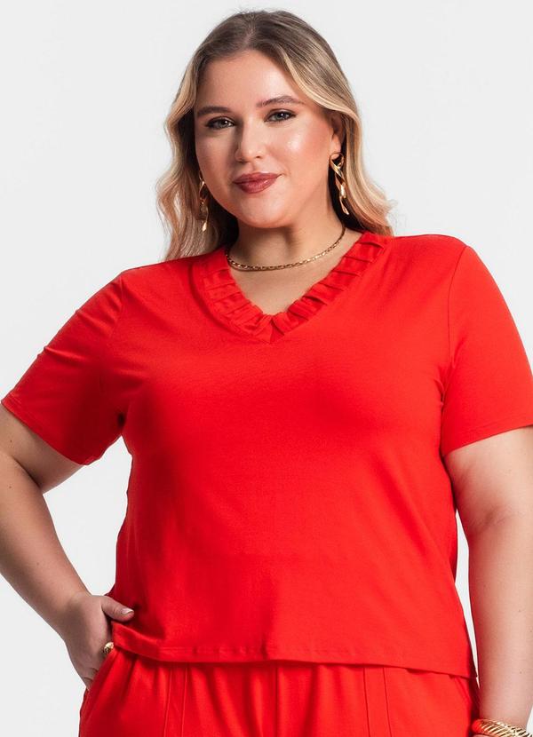 Secret Glam - Conjunto Blusa e Short Viscotorcion Laranja 5