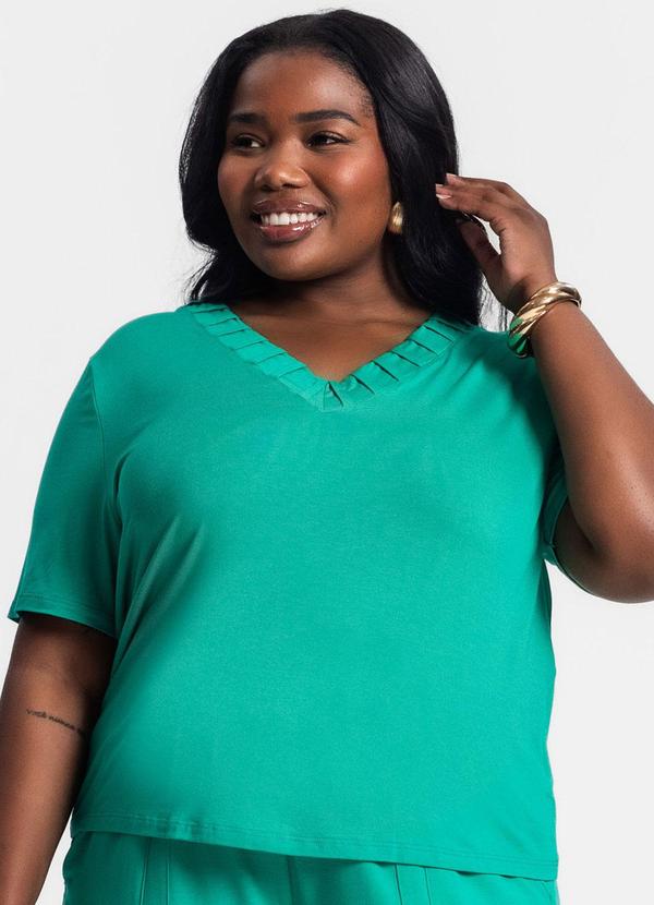 Secret Glam - Conjunto Blusa e Short Viscotorcion Verde 5