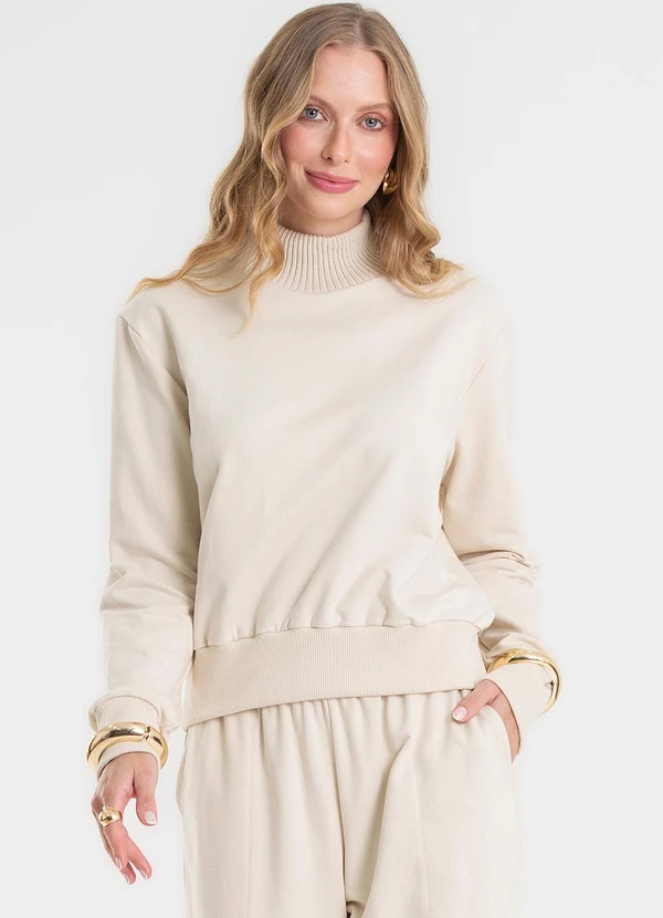 Rovitex - Conjunto Blusão com Calça Bege 4