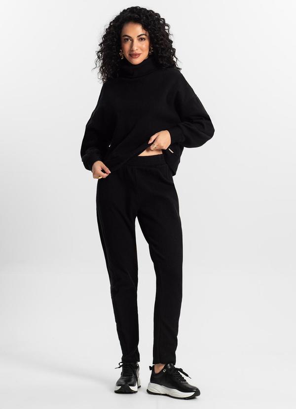 Rovitex - Conjunto Blusão com Calça Feminino Preto 5