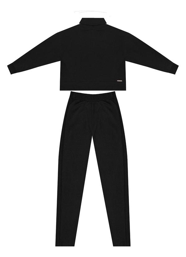 Rovitex - Conjunto Blusão com Calça Feminino Preto 6