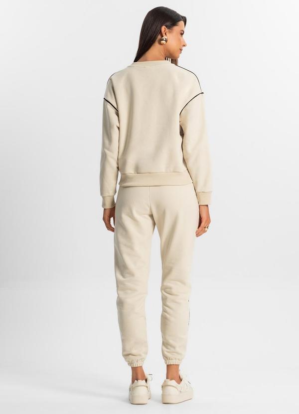 Rovitex - Conjunto Blusão com Calça Feminino Rovitex Bege 3