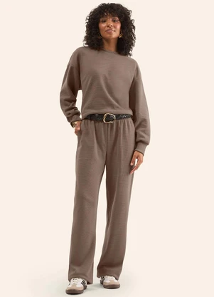 Rovitex - Conjunto Blusão com Calça Marrom - ROVITEX