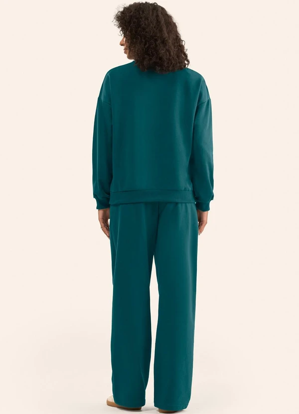 Rovitex - Conjunto Blusão com Calça Moletom Felpado Verde 2