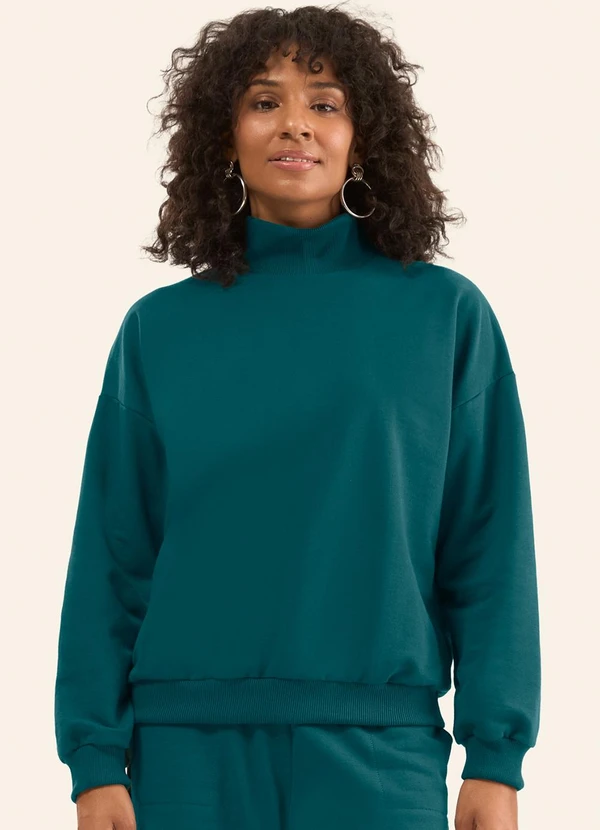 Rovitex - Conjunto Blusão com Calça Moletom Felpado Verde 4