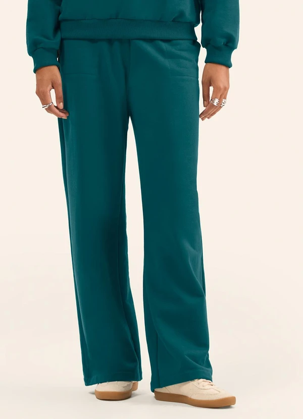 Rovitex - Conjunto Blusão com Calça Moletom Felpado Verde 5