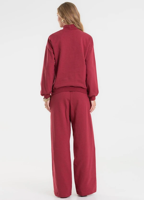 Rovitex - Conjunto Blusão com Calça Moletom Vermelho 2