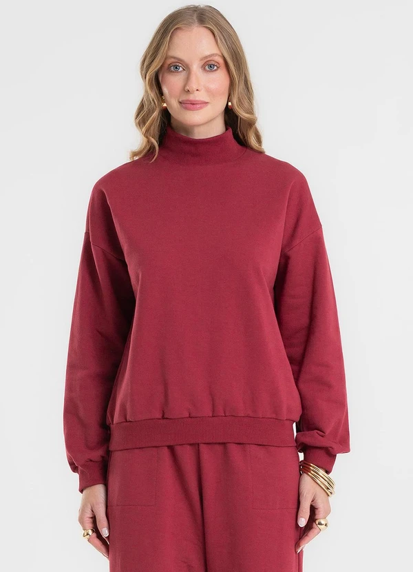 Rovitex - Conjunto Blusão com Calça Moletom Vermelho 4