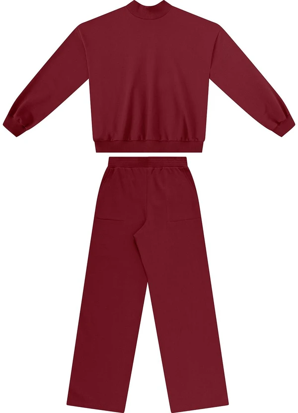 Rovitex - Conjunto Blusão com Calça Moletom Vermelho 6
