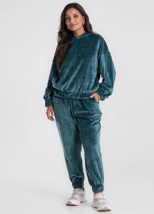 Endless - Conjunto Blusão com Calça Plush Verde - ENDLESS