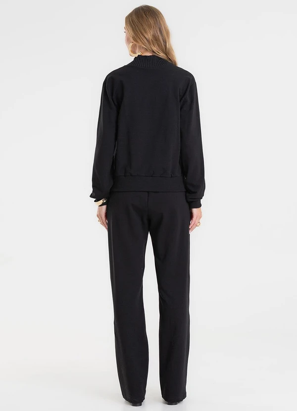 Rovitex - Conjunto Blusão com Calça Preto 2