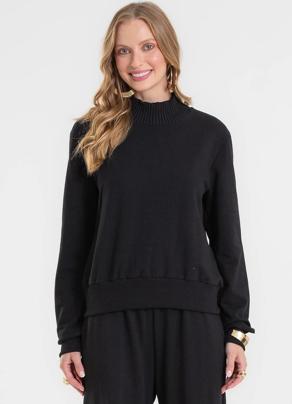 Rovitex - Conjunto Blusão com Calça Preto 4