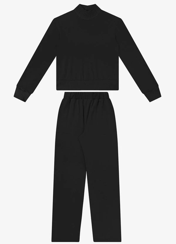 Rovitex - Conjunto Blusão com Calça Preto 6