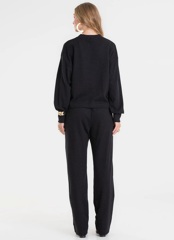 Rovitex - Conjunto Blusão com Calça Preto 2