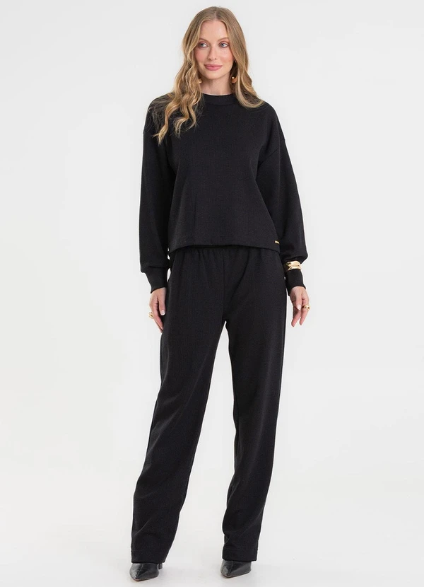 Rovitex - Conjunto Blusão com Calça Preto 3