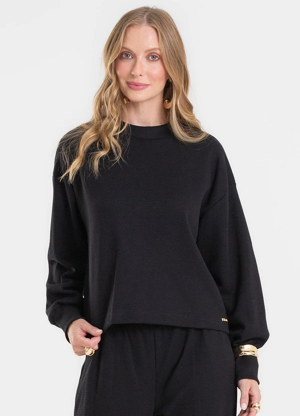 Rovitex - Conjunto Blusão com Calça Preto 4