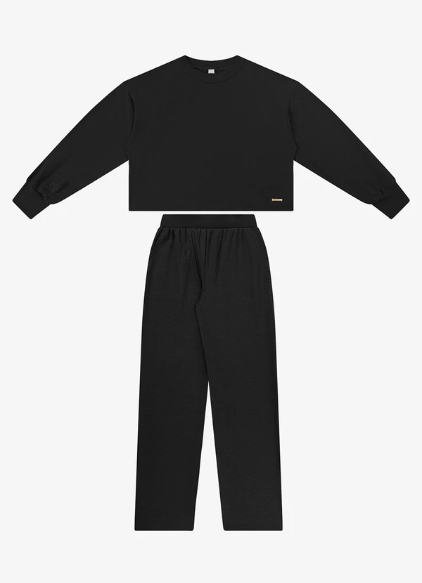 Rovitex - Conjunto Blusão com Calça Preto 6