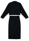 Marialícia - Conjunto Blusão e Saia Midi Moletom Bege - variação: Preto