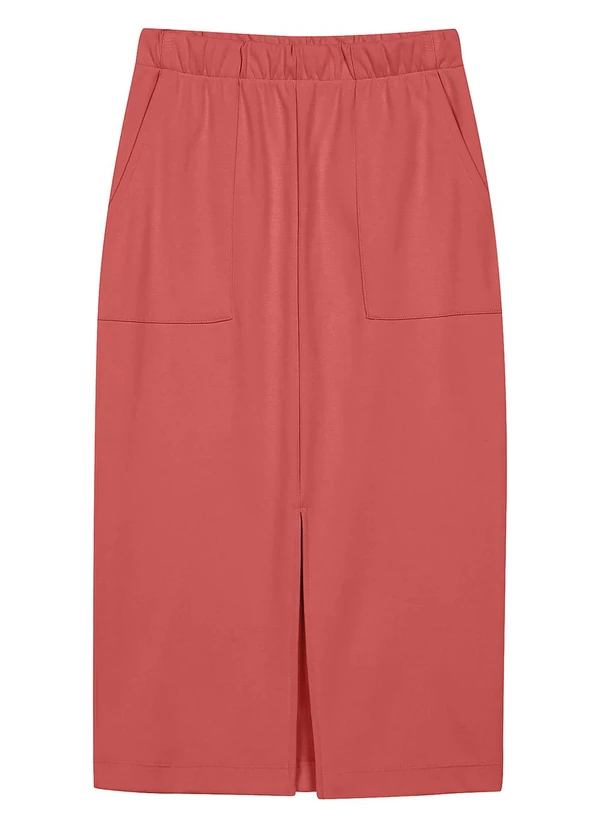 Marialícia - Conjunto Blusão e Saia Midi Moletom Rosa 3