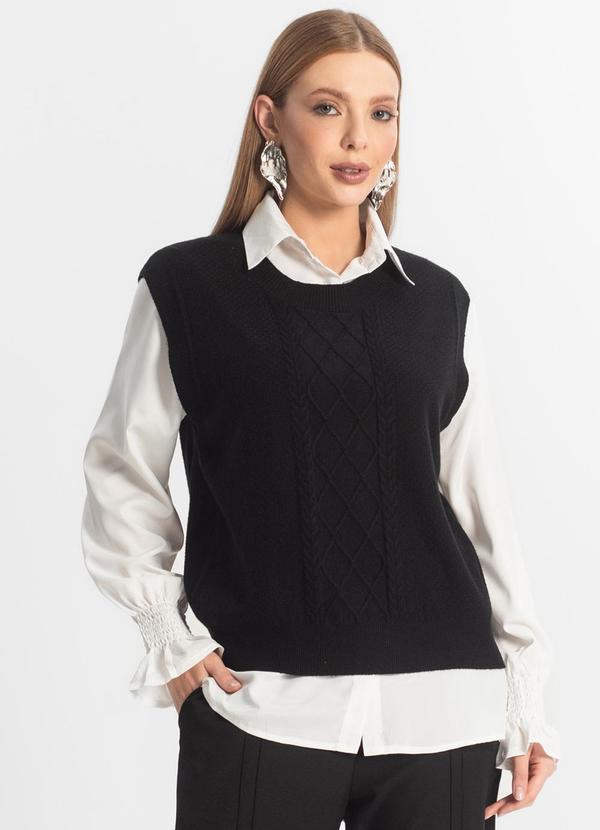 Rovitex - Conjunto Camisa com Colete Epifani Preto