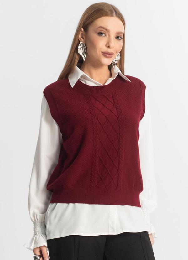 Rovitex - Conjunto Camisa com Colete Epifani Vermelho