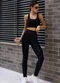 Hiatto Confecção - Conjunto Canelado Legging+Top Preto - variação: Preto