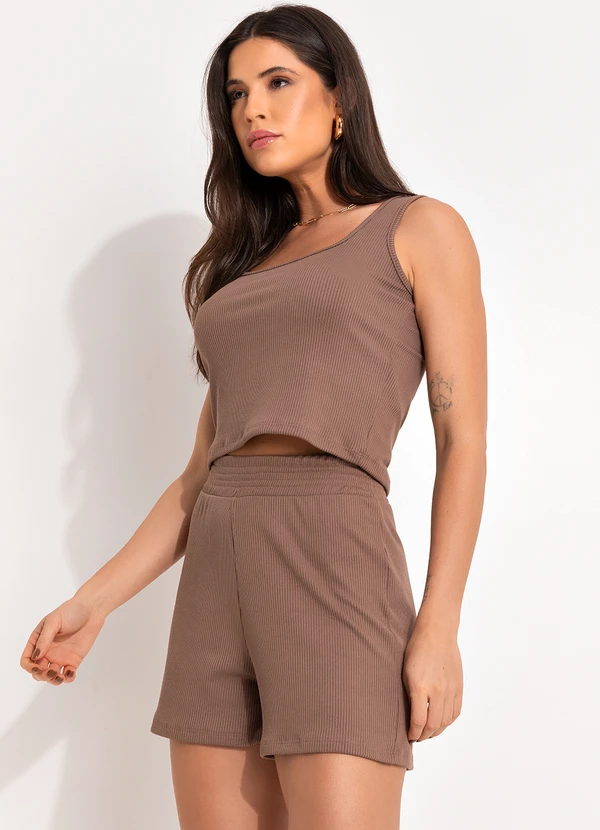 Bimini - Conjunto Caramelo em Ribana Canelada 6