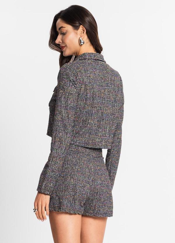 Endless - Conjunto Casaco com Shorts em Tweed Preto 2