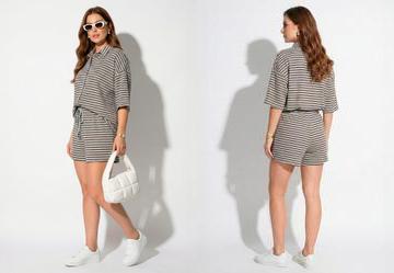 Conjunto Verde Listrado Algod�o