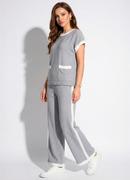 Conjunto Cinza Malha Tricot